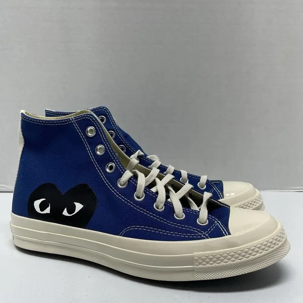 Converse Chuck 70 High Comme des Garçons PLAY Blue Quartz 171846C Size 12 CDG